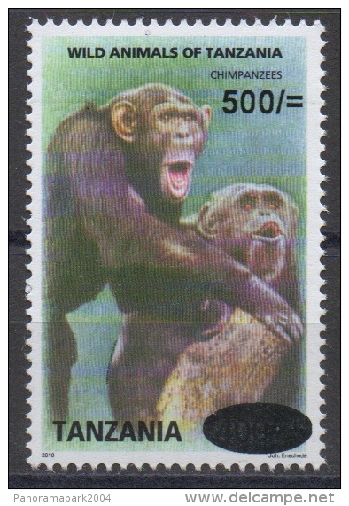 Tanzania 2010? Wild Animals Of Tanzania Chimpanzees Affen Apes Singes Chimpanzé 500 - 400 Sh RARE MNH** - Tanzanie (1964-...)