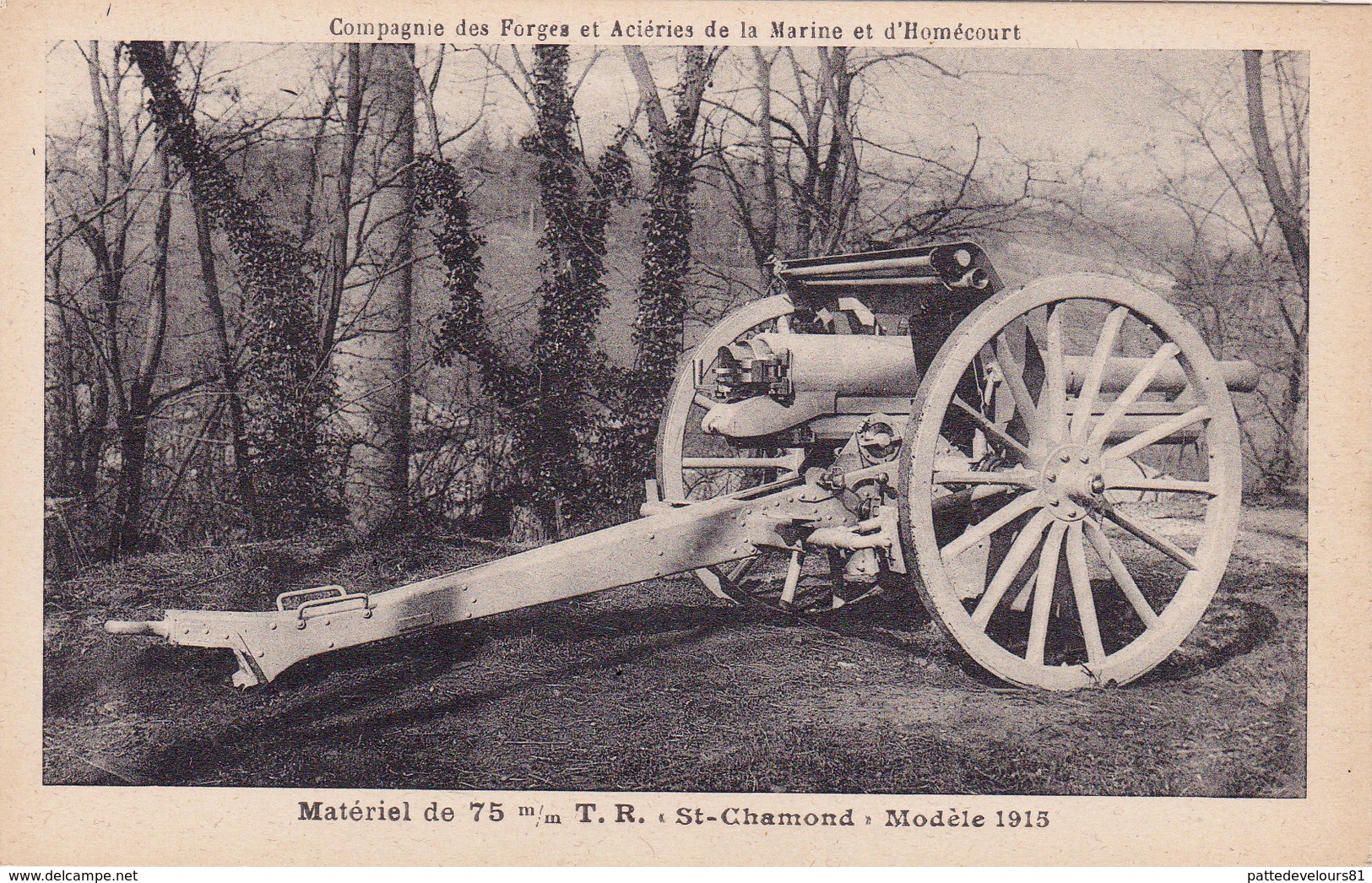 CPA (42) SAINT CHAMOND Matériel De 75 M/m T.R. Modèle 1915 Canon De 75 M/m Cannon Gun Militaria - Saint Chamond