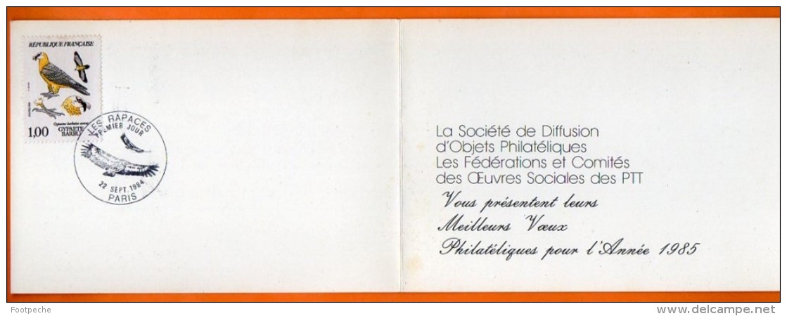 PARIS  1984   GYPAETE BARBU   Carte N° O 919 - Adler & Greifvögel