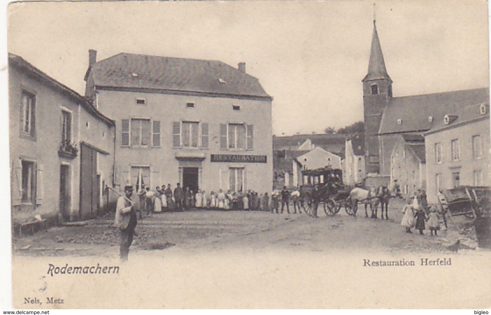 Rodemacheern - Restaurant Herfeld Mit Kutsche - 1909    (PA-1-140807) - Lothringen