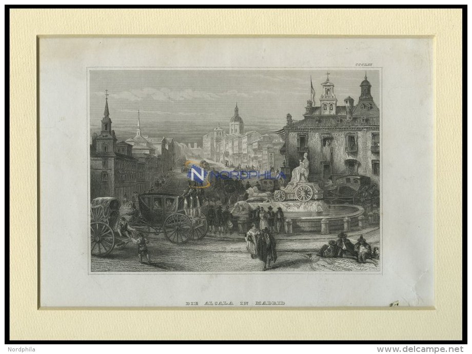 MADRID: Die Algala, Stahlstich Von B.I. Um 1840 - Lithographies