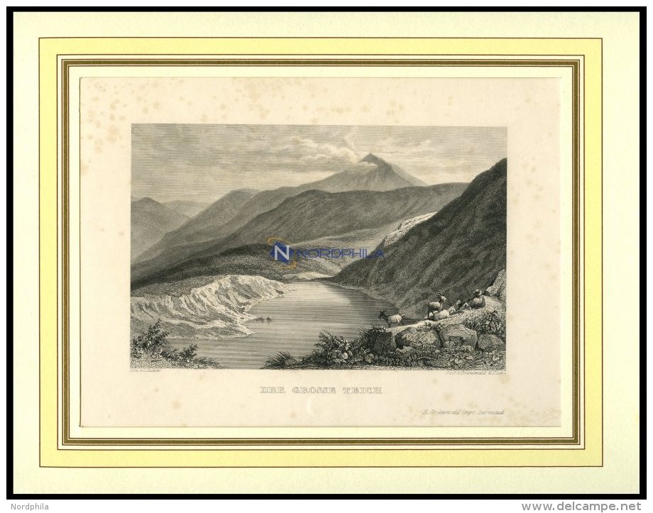 LANDSCHAFT, A: Der Grosse Teich, Stahlstich Von Grünewald &amp; Cooke, B: Der Kleine Teich, Stahlstich E Von Payne, - Lithographies