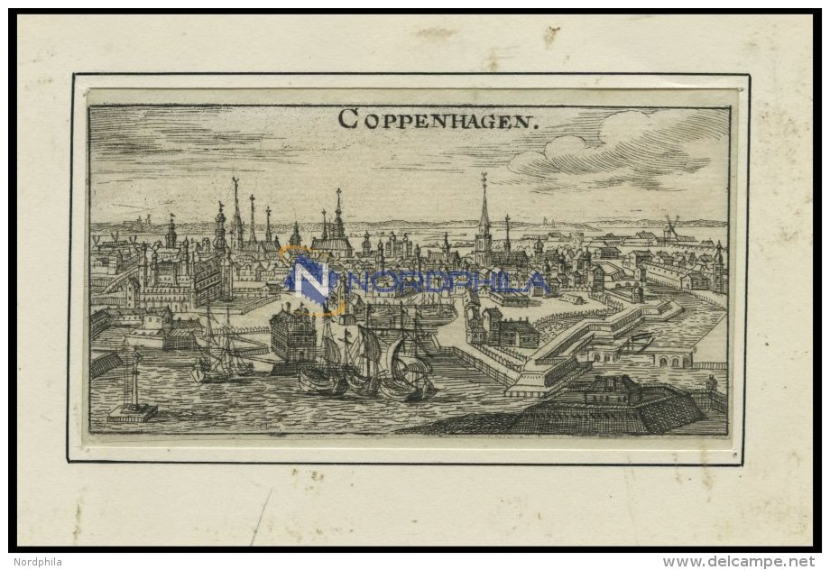 KOPENHAGEN, Gesamtansicht, Kupferstich Von Riegel Um 1690 - Lithographies