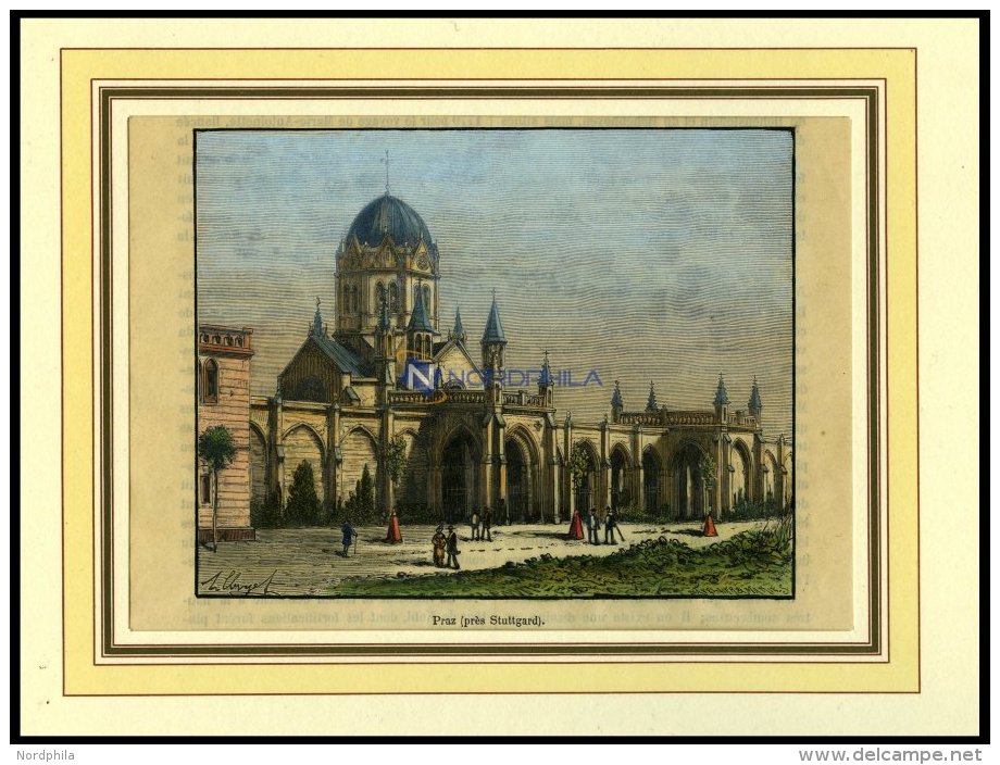 STUTTGART: Praz, Kol. Holzstich Von Clerget Um 1880 - Lithographies