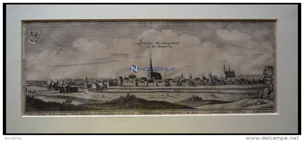 SOLDIN/NEUMARKT, Gesamtansicht, Kupferstich Von Merian Um 1645 - Lithographies