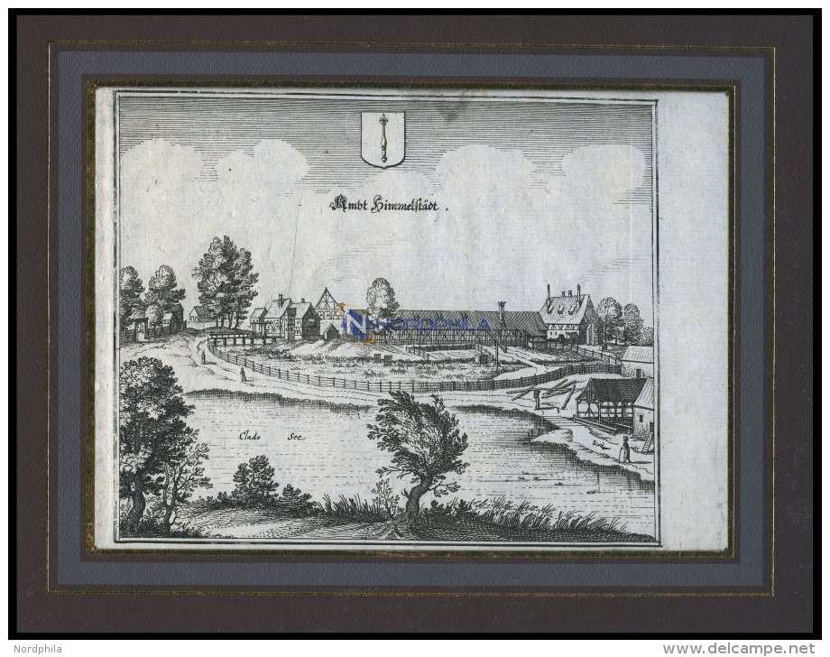 HIMMELSTÄDT/NEUMARK, Gesamtansicht, Kupferstich Von Merian Um 1645 - Lithographies