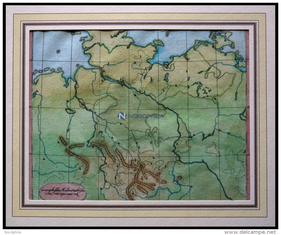 Der Niedersächsische Kreis, Blindkarte, Kolorierter Kupferstich Von Güssefeld, Weimar 1803 - Andere & Zonder Classificatie