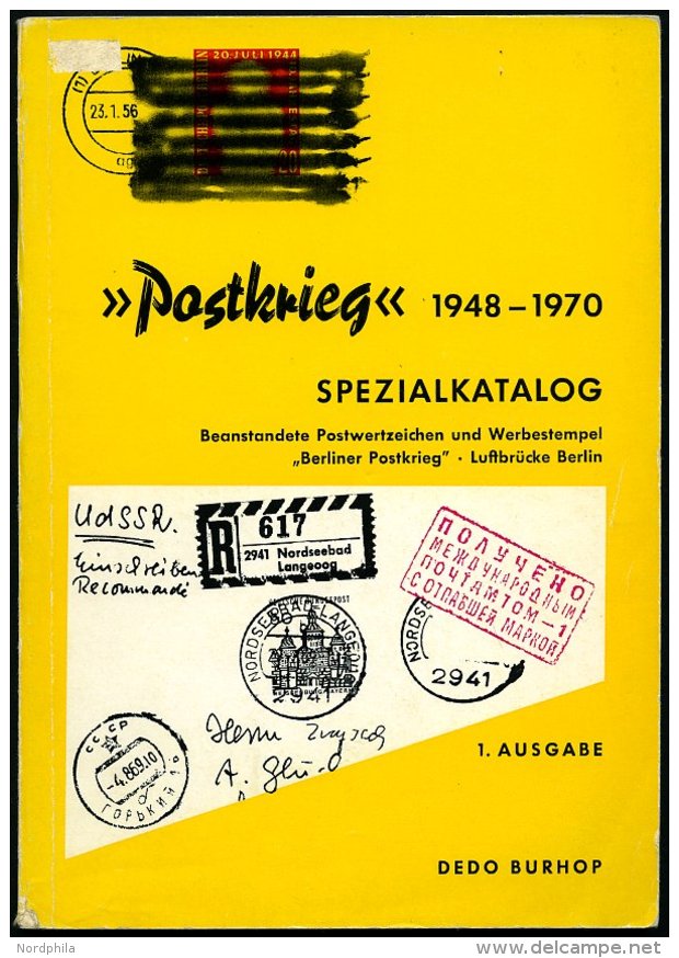 PHIL. LITERATUR Spezial-Katalog über Postkriegs-Belege 1948-1970, 1. Ausgabe 1970, Dedo Burhop, 103 Seiten - Filatelia