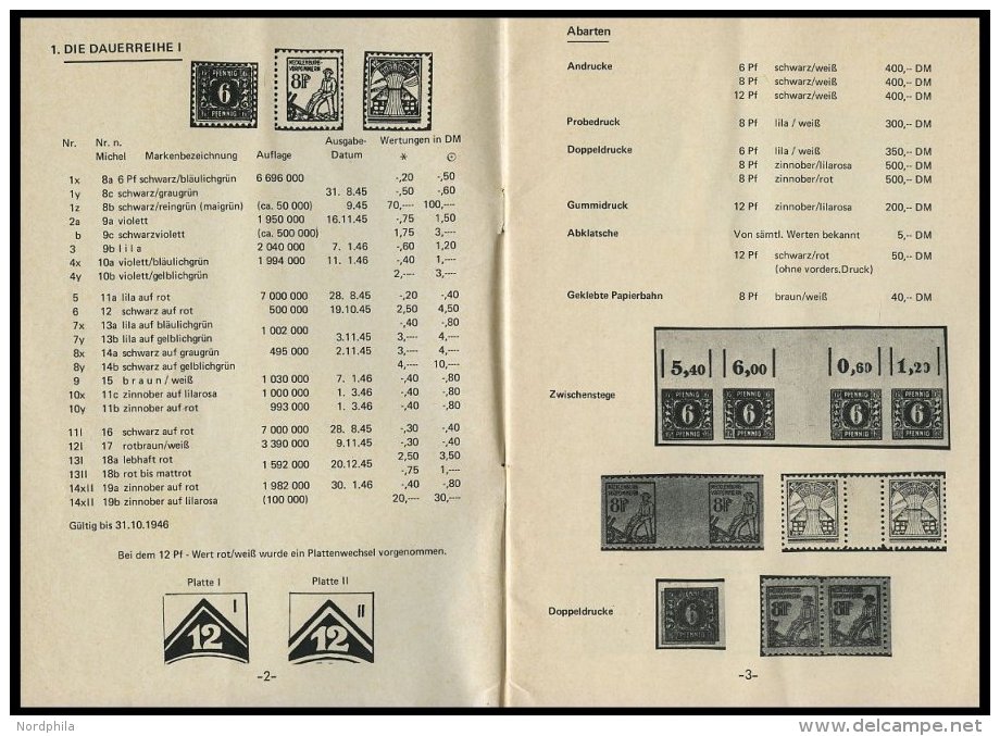 PHIL. LITERATUR Heft Meckenburg-Vorpommern Die Dauerreihe I Und II Und Plattenfehler Der Dauerreihe I, Einar Thom, 36 Se - Philately And Postal History