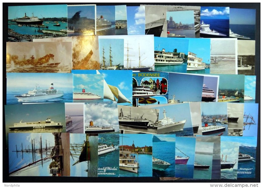 ALTE POSTKARTEN - SCHIFFE Ca. 1967-2007, Schiffe Aus Aller Welt, 43 Verschiedene Ansichtskarten, Z. T. Gebraucht - Autres & Non Classés