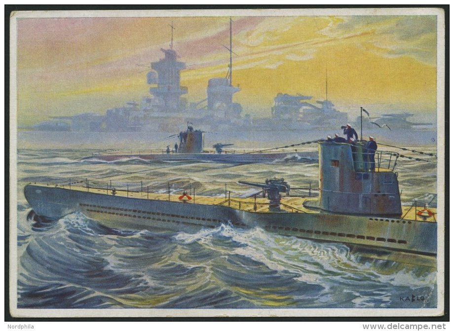 ALTE POSTKARTEN - SCHIFFE Ausfahrende U-Boote, Bild 2 Der Wehrmachts-Postkarten Serie 3, Ungebraucht - Other & Unclassified