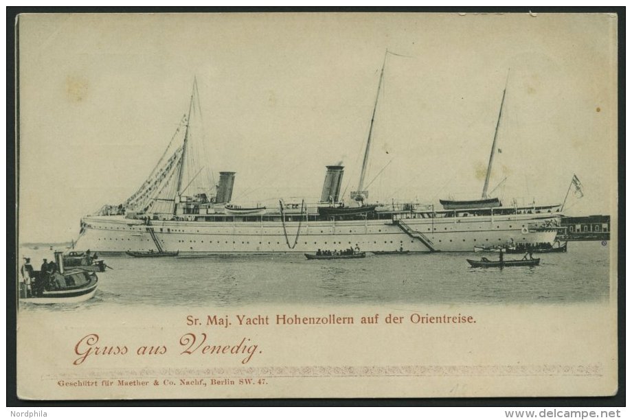 ALTE POSTKARTEN - SCHIFFE Sr.Maj. Yacht Hohenzollern Auf Orientreise, Gruss Aus Venedig, Ungebrauchte Ansichtskarte, Etw - Autres & Non Classés