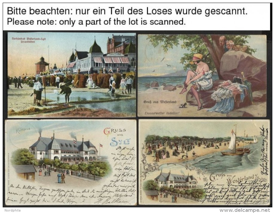 DEUTSCHLAND ETC. SYLT - Westerland, Sammlung Von 100 Verschiedenen Ansichtskarten Im Briefalbum, Dabei Gruß Aus-Ka - Covers & Documents