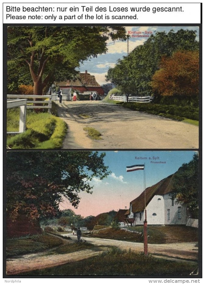 DEUTSCHLAND ETC. SYLT - Keitum, Sammlung Von 49 Verschiedenen Ansichtskarten Im Briefalbum, Dabei 6 Farbige - Sylt