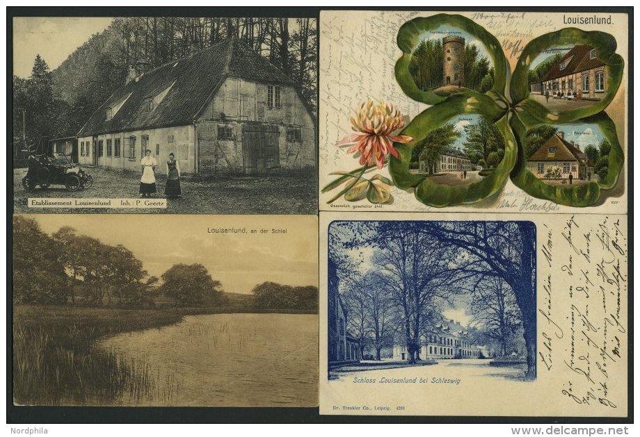 DEUTSCHLAND ETC. Schloss LOUISENLUND An Der Schlei, 6 Verschiedene Ansichtskarten Aus Den Jahren 1899-1932 - Covers & Documents