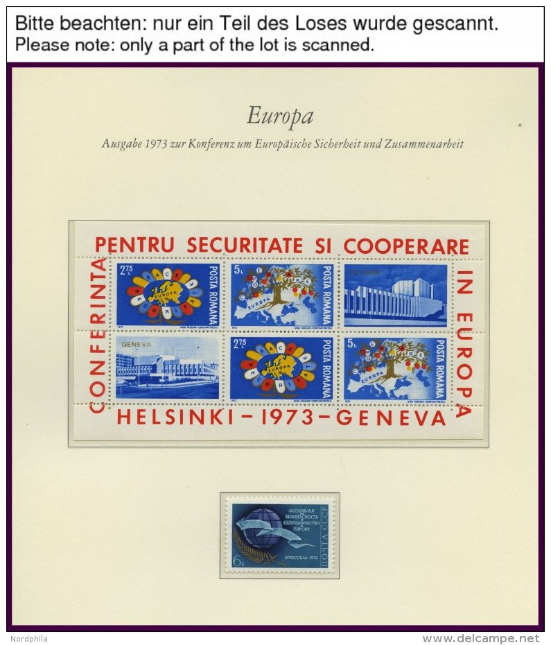 EUROPA UNION **, Postfrische Sammlung KSZE Von 1973-83 Auf Borek Falzlosseiten, Mit Bulgarien Bl. 106, Rumänien Bl. - Verzamelingen