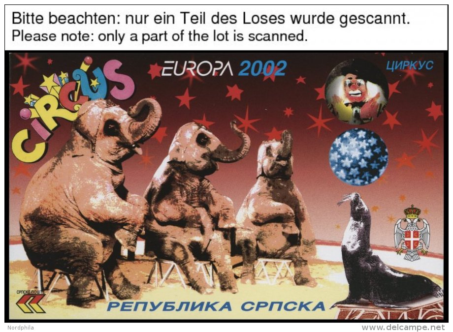 EUROPA UNION MH O, 2002, Zirkus, 11 Verschiedene Markenheftchen, Pracht, Mi. (143.-) - Collections