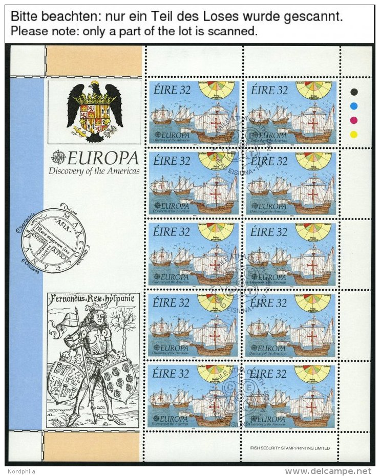 EUROPA UNION KB O, 1992, Entdeckung Amerikas, 14 Verschiedene Kleinbogensätze, Pracht, Mi. 710.- - Verzamelingen