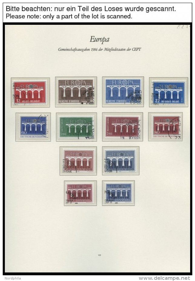 EUROPA UNION O, 1984, Brücke, Kompletter Jahrgang, Pracht, Mi. 128.30 - Verzamelingen