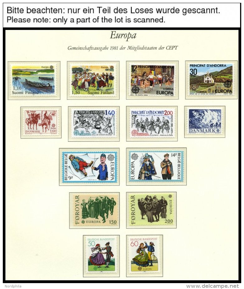 EUROPA UNION **, 1981, Folklore, Kompletter Jahrgang, Pracht, Mi. 102.60 - Verzamelingen