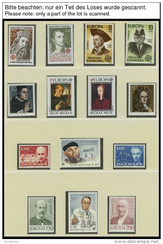 EUROPA UNION **, 1980-82, 3 Komplette Postfrische Jahrgänge, Prachterhaltung, Mi. 312.50 - Collections