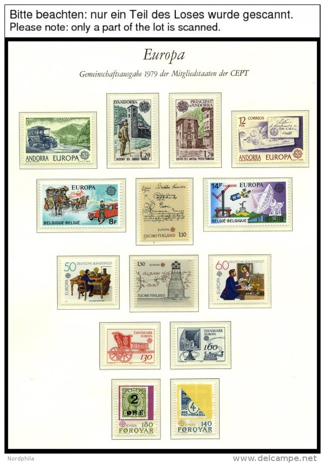 EUROPA UNION **, 1979, Post- Und Fernmeldewesen, Kompletter Jahrgang Mit Kleinbogen, Pracht - Collections