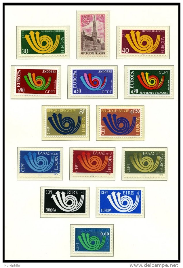 EUROPA UNION **, 1973, Posthorn, Kompletter Jahrgang, Pracht, Mi. 103.70 - Collections