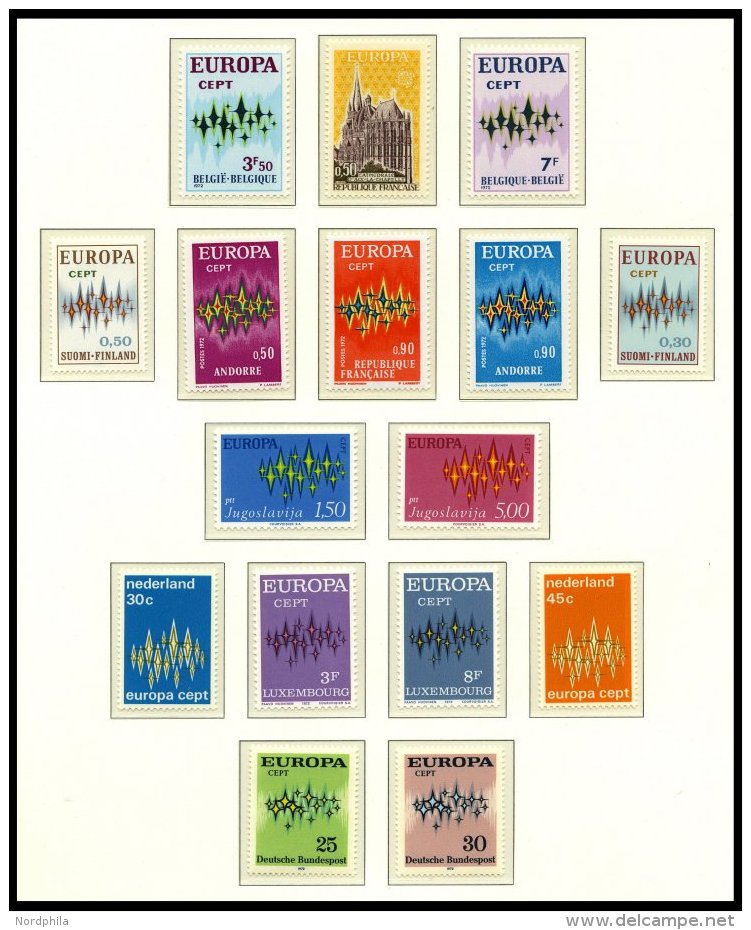 EUROPA UNION **, 1972, Sterne, Kompletter Jahrgang, Pracht, Mi. 178.- - Verzamelingen