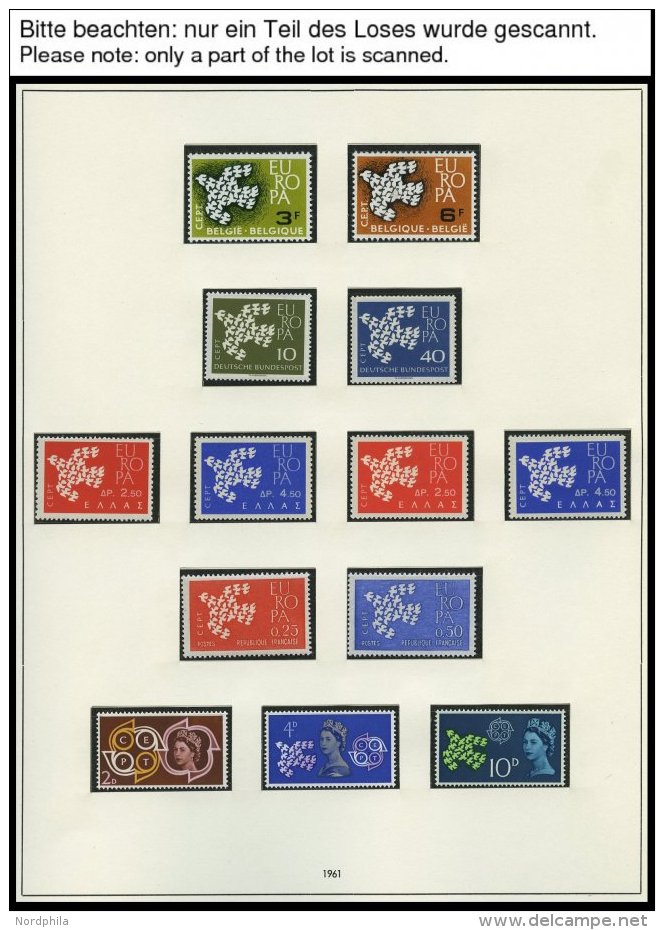 EUROPA UNION **, 1961-63, Taube, Stilisierter Baum Und Ornament, Dazu 3 Kleinbogen Von Liechtenstein, Pracht - Colecciones