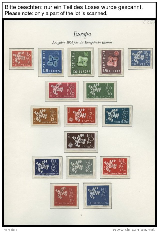 EUROPA UNION **, 1961-64, Taube, Stilisierter Baum, Ornament Und Stilisierte Blume, 4 Komplette Jahrgänge, Pracht, - Collections