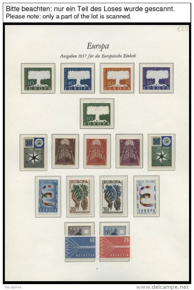 EUROPA UNION **, 1957, Baum, Kompletter Jahrgang, Pracht , Mi. 242.- - Verzamelingen