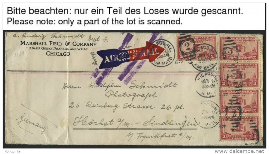 VEREINIGTE STAATEN 1927-40, 13 Verschiedene Luftpostbelege, Die Meisten Nach Europa, Bedarfserhaltung - Used Stamps