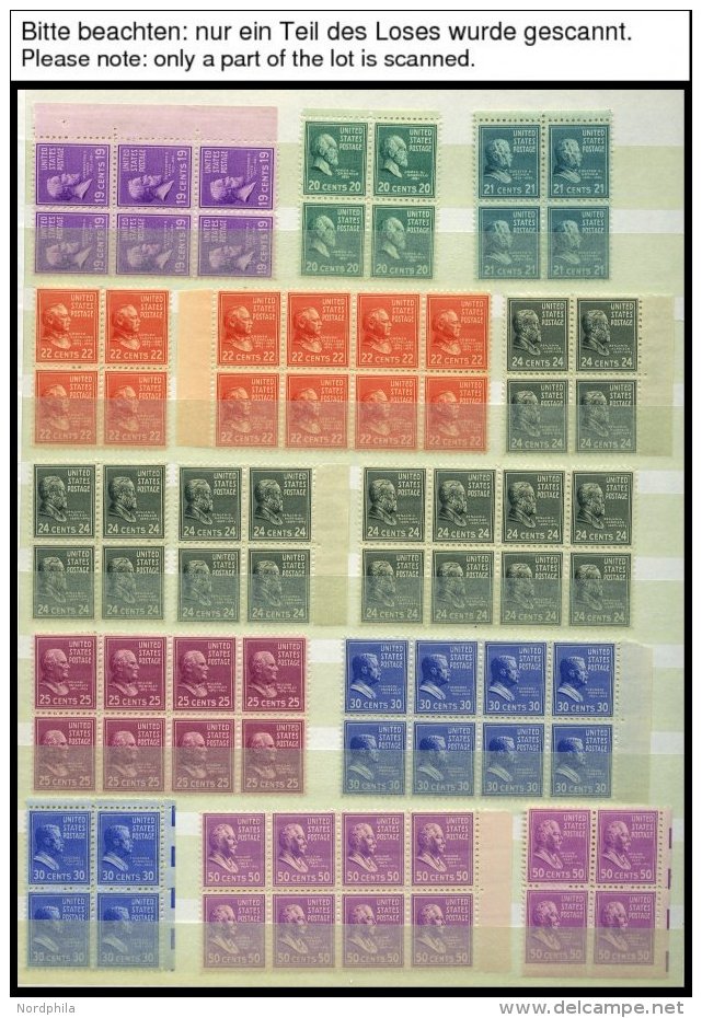 SAMMUNGEN, LOTS **, 1922-64, Umfangreiche Sammlung Verschiedener Werte In Unterschiedlichen Einheiten In 4er, 6er, 8er O - Verzamelingen
