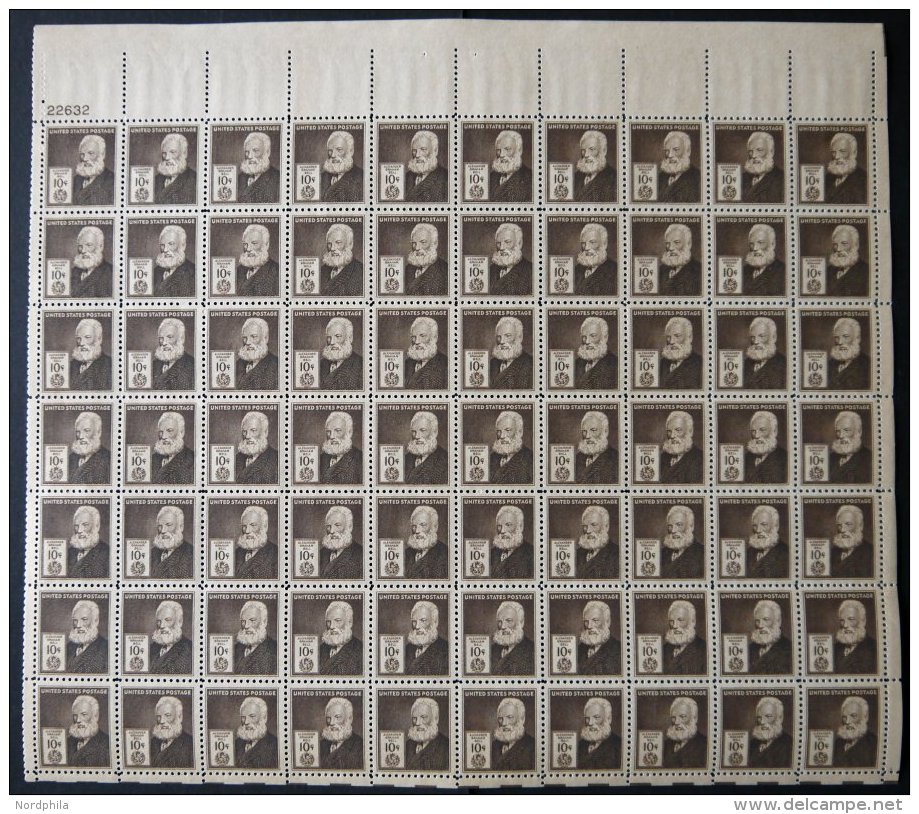 USA 455-89 **, Scott 859-93, 1940, Berühmte Amerikaner Im Bogensatz (70) Mit Plattennummern, Pracht - Used Stamps
