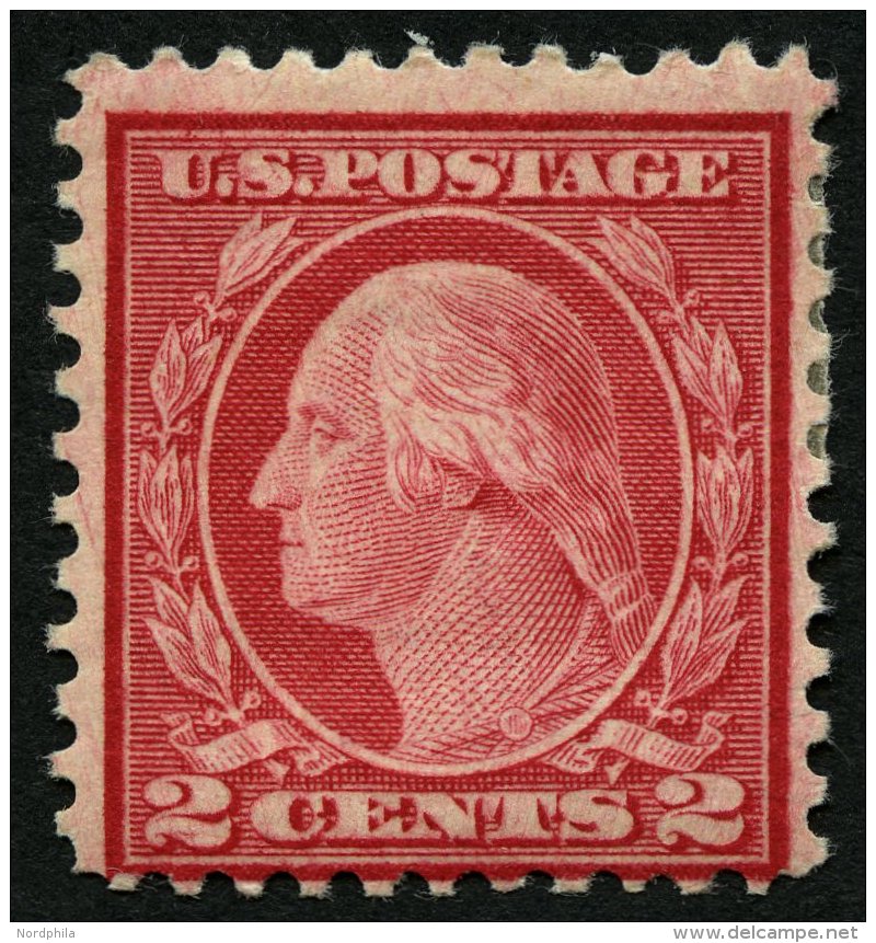 USA 224W2C *, Scott 546, 1921, 2 C. Washington, Ohne Wz., Gezähnt L 11, Rollendruck (W2), Falzreste, Pracht, $ 105 - Used Stamps