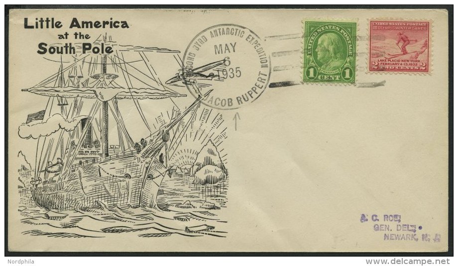 USA 346 BRIEF, 1935, Brief Mit Sonderstempel Der 2. Byrd Expedition, Little America At The South Pole, Pracht - Other & Unclassified