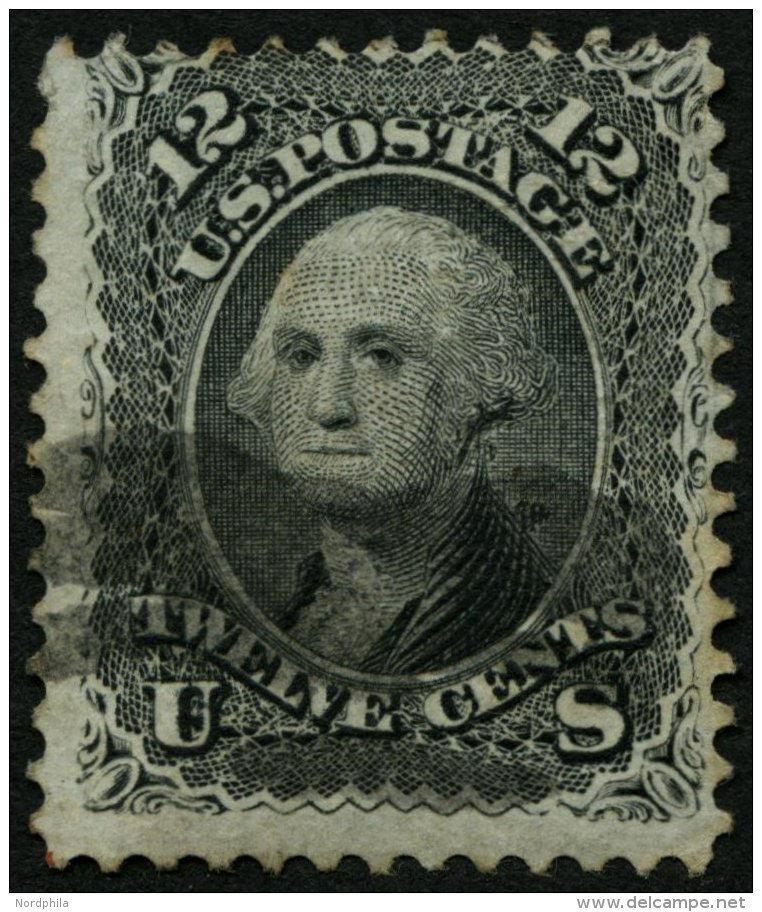 USA 21W O, Scott 97, 1861, 12 C. Washington, Waffeleinpressung, Feinst, $ 260 - Used Stamps