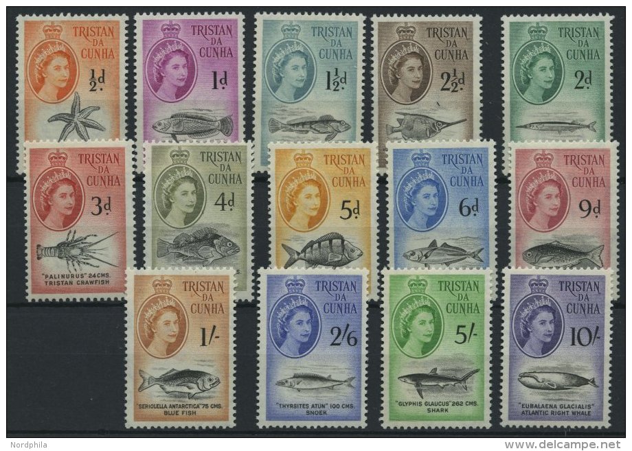 TRISTIAN DA CUNHA 28-41 **, 1960, Königin Elisabeth, Prachtsatz, Mi. 110.- - Tristan Da Cunha