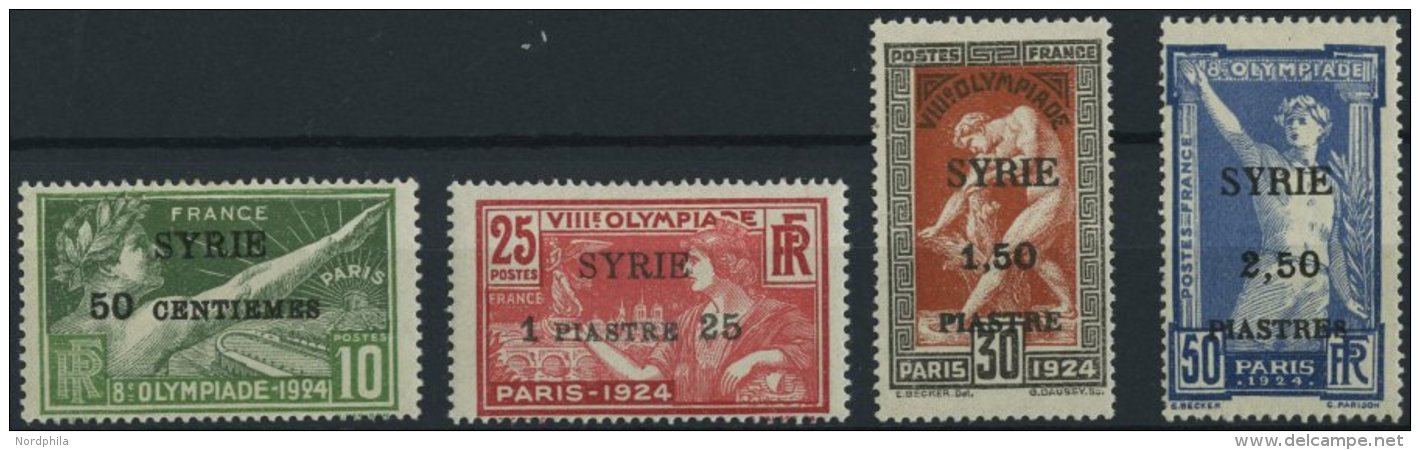 SYRIEN 227-30 *, 1924, Olympische Spiele, Aufdruck SYRIE, Falzreste, üblich Gezähnter Prachtsatz, Mi. 220.- - Syria