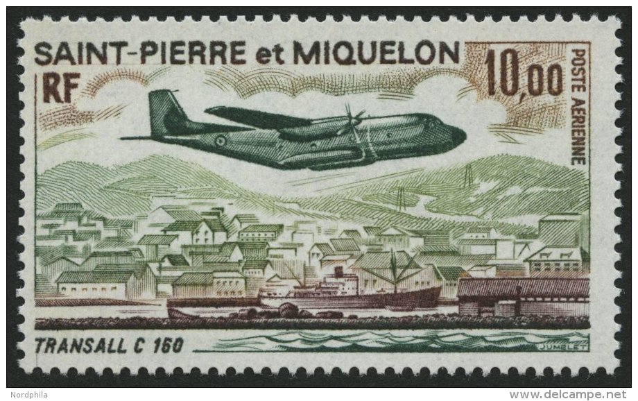 ST. PIERRE UND MIQUELON 494 **, 1973, 10 Fr. Transall C 160, Pracht, Mi. 60.- - Other & Unclassified