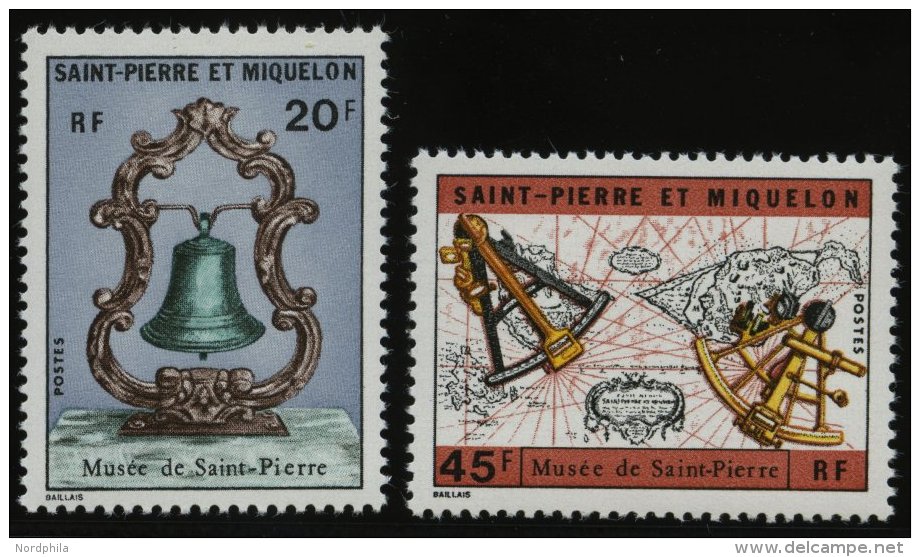 ST. PIERRE UND MIQUELON 474/5 **, 1971, Seefahrtsmuseum, Pacht, Mi. 70.- - Other & Unclassified