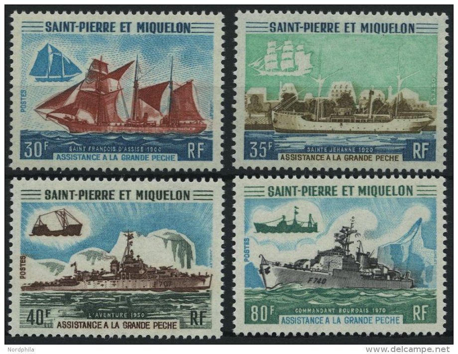 ST. PIERRE UND MIQUELON 467-70 **, 1971, Fischereischutzboote, Prachtsatz, Mi. 230.- - Other & Unclassified