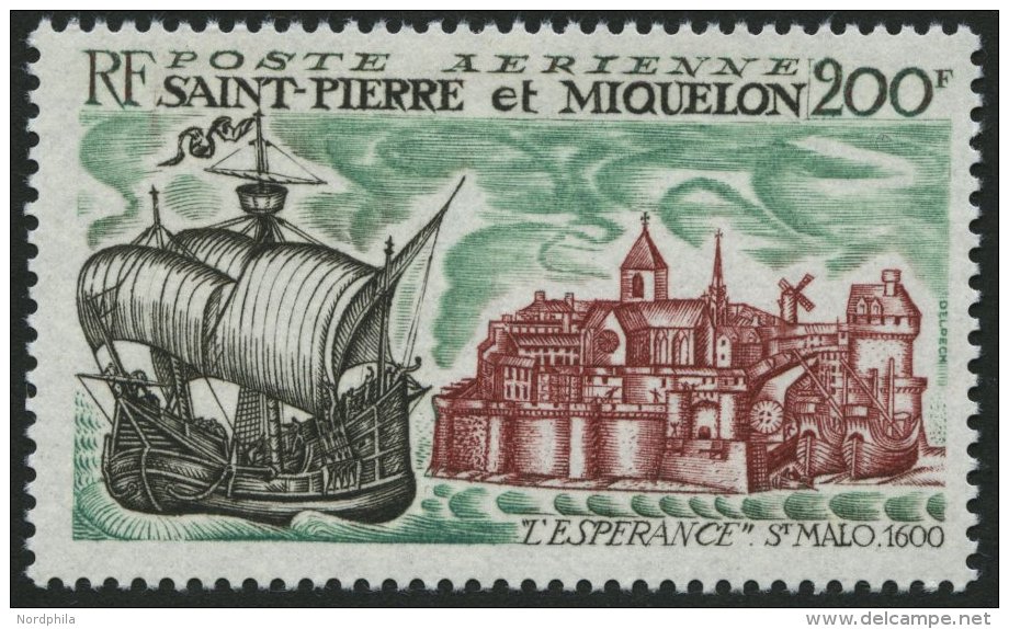 ST. PIERRE UND MIQUELON 441 **, 1969, 200 Fr. L`Esperance Und St. Malo, Pracht, Mi. 60.- - Other & Unclassified