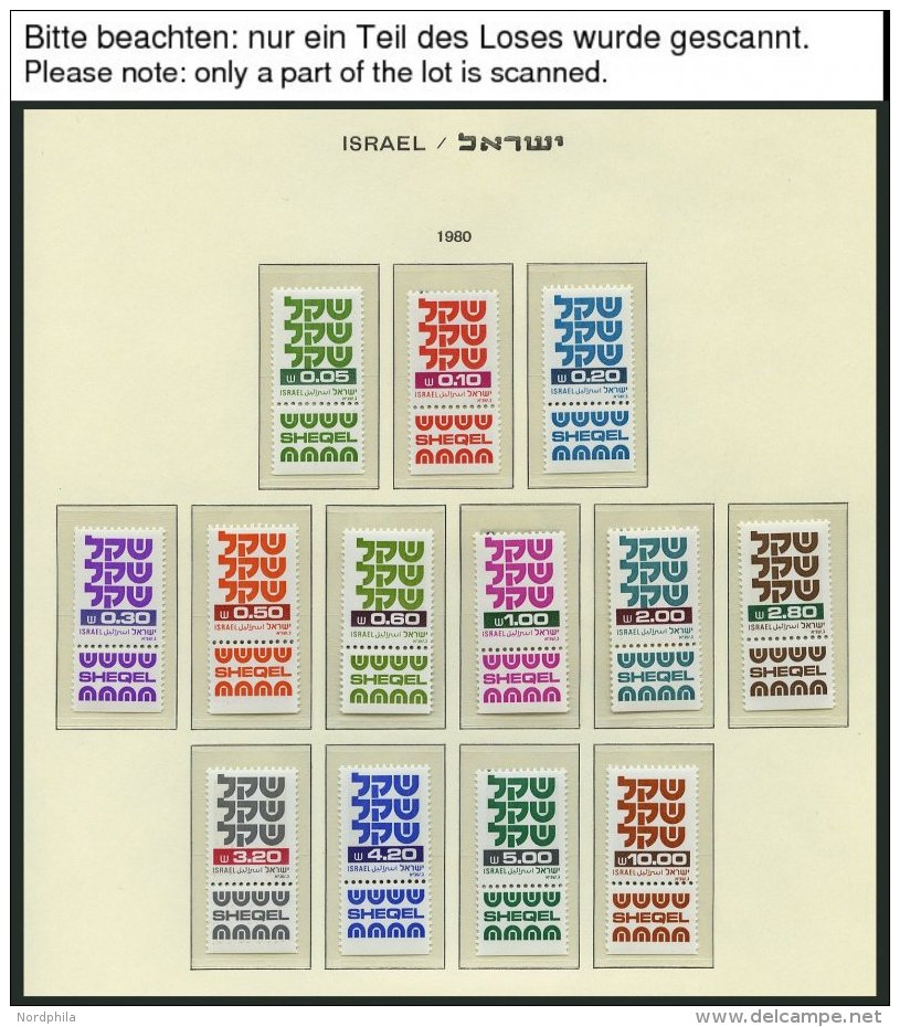 ISRAEL - SAMMLUNGEN, LOTS **, 1980-85, Komplette Teilsammlung Auf Schaubek-Falzlosseiten, Pracht, Mi. 303.- - Verzamelingen & Reeksen