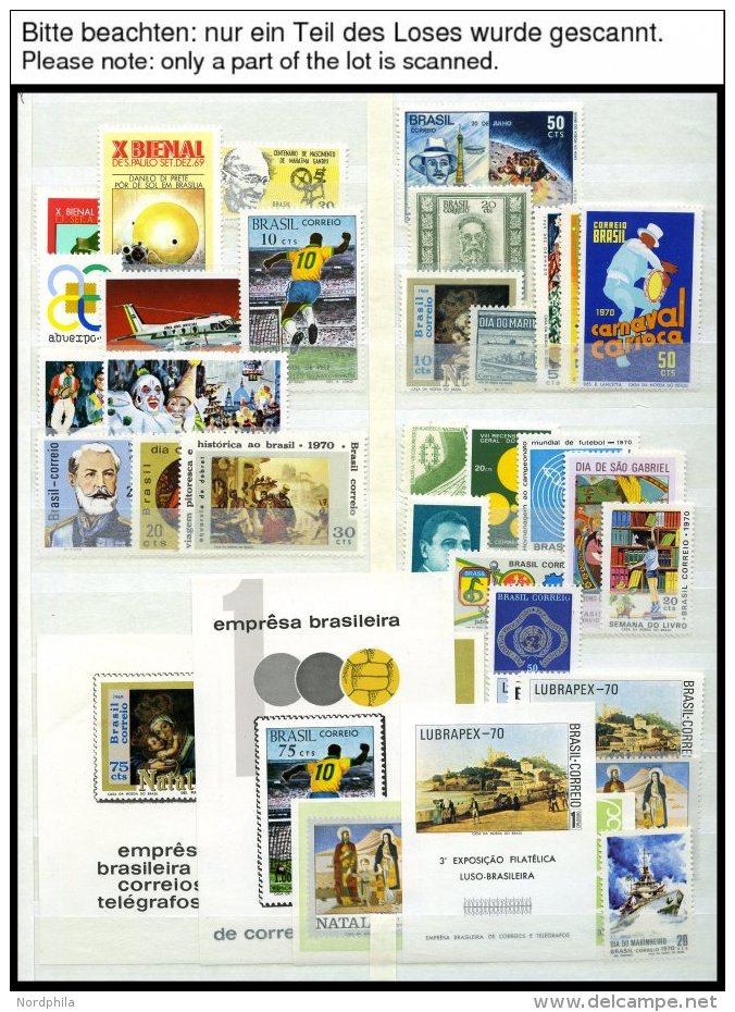 BRASILIEN **, Postfrische Sammlung Brasilien Von 1967-90 Mit Vielen Besseren Ausgaben, Dabei Blocks, Zusammendrucke Und - Other & Unclassified