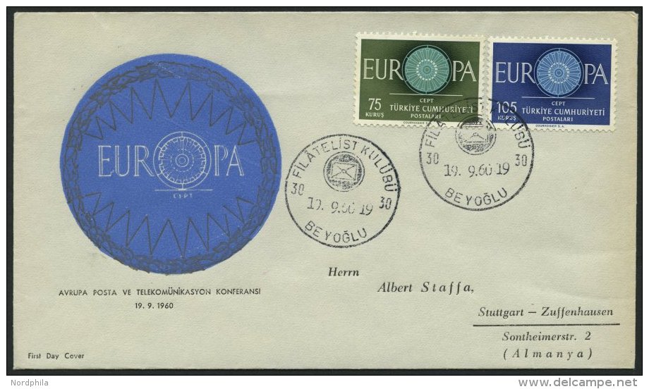 TÜRKEI 1774/5 BRIEF, 1960, Europa Auf FDC, Pracht, Mi. 80.- - Other & Unclassified