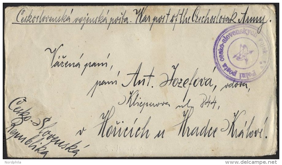 TSCHECHOSLOWAKEI 1920, Später Feldpostbrief Aus Wladiwostok Mit Violettem K3 Des Tschechoslowakischen General-Konsu - Brieven En Documenten