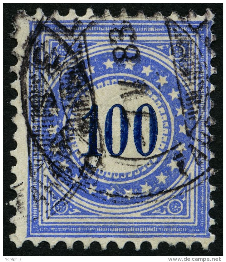 PORTOMARKEN P 8IIN O, 1881, 100 C. Ultramarin/dunkelblau, Rahmen Normalstehend, Pracht, Mi. 130.- - Postage Due