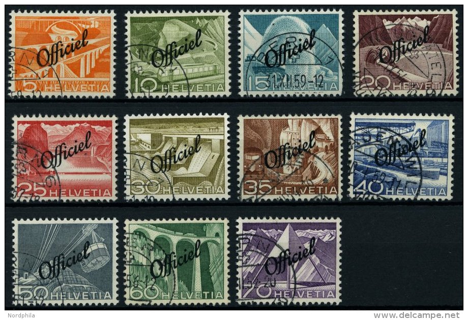 DIENSTMARKEN D 64-74 O, 1950, Officiel, Prachtsatz, Mi. 100.- - Officials