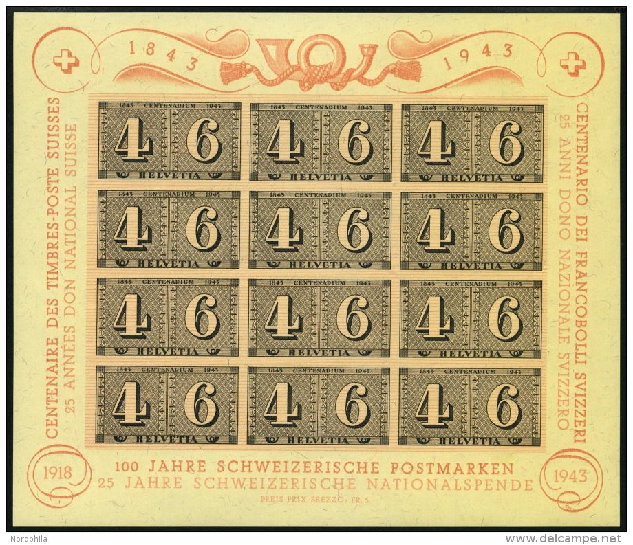 SCHWEIZ BUNDESPOST Bl. 9 **, 1943, Block Nationalspende, Pracht, Mi. 110.- - Used Stamps